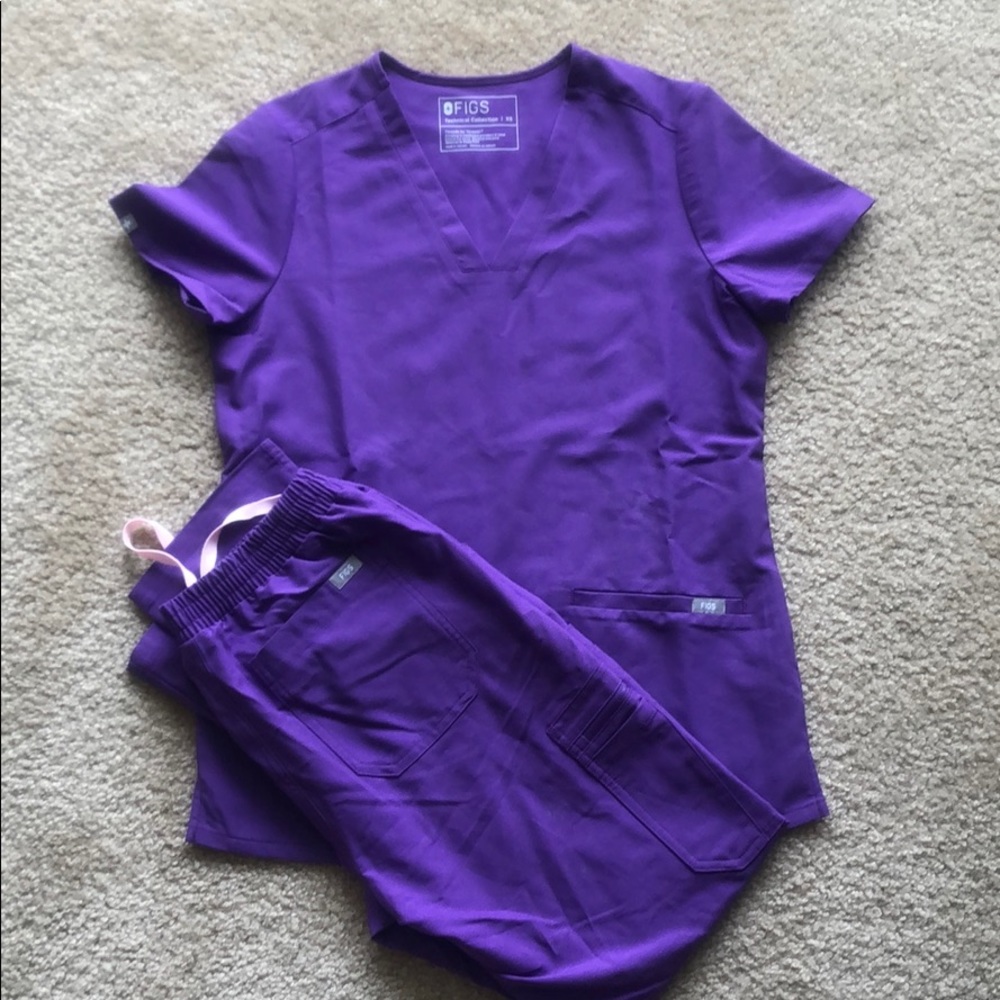 Figs Ultra Violet Casma Top and Yola Bottoms